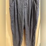 Rachel Roy Size 4 Blue Linen Blend High Waist Straight Leg Pants Photo 2