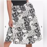 Thorn & Fable Gothic Patchwork MIDI Skirt Small Skull Raven Design Black Photo 15