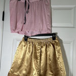 Victoria's Secret 2 PC Sleep Shorts Life Is Good Victoria Secret Gold Large Sleep Pajama Bottoms Photo 0