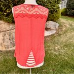 E & M Anthropologie E (hanger) M Orange Lace Tank Top Photo 11