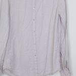 Sigrid Olsen  Womens Button Down Linen Shirt Size M Roll Tab Sleeve‎ Beige Beachy Photo 8