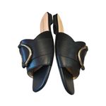 RUSSELL‎ & BROMLEY women’s trickle black flat ring trim slide leather 40/9.5 Photo 6