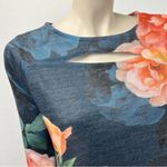 Soft Surroundings Evening Primrose Floral Long Sleeved Knit Tunic Top Photo 4