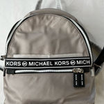Michael Kors Kenly Medium Nylon Backpack, Pearl Grey NWT Photo 0