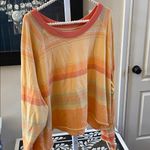We The Free Free People  Baja Orange Striped Long Sleeves Photo 4