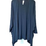 Wynne Layers Cardigan XL Open Front Gray Lagen Minimalist Boxy Basic Photo 0