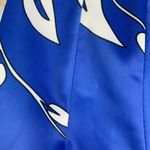 La Peteau Floral Ruffle Bow Cutout Midi Dress 6 Blue Photo 9