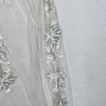 Anthropologie A by Shirt Womens Small Sheer Mesh Sequin Floral Long Sleeve Photo 1