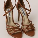 Steve Madden Alanaa Strappy Brown Leather Heels Size 7M Photo 0