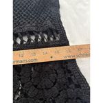 Helen Hinson Crochet Tank Top Small Black Open Knit Boho Festival Hippie Goth Photo 12