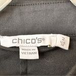 Chico's  L Black Cotton Poplin Button Front Midi Shirt Dress Minimalist Photo 10