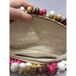 Purse Brown Pink Wooden Beads 1960’s Marcus Brothers Of Miami Made In Japan 9x6 Photo 2