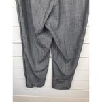Old Navy Grey Flat Front Dress Trousers Black Side Stripe Modern Size 14 Pants Photo 6