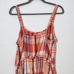 Old Navy  Orange Plaid Sleeveless Mini Dress Size Large Preppy Plaid Dress Photo 5