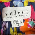 Velvet Tees Velvet Long-Sleeve Floral Bright Color Flowy lightweight Blouse Top W1904 Sz M Photo 4