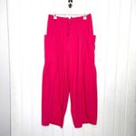 Halara  Mid Rise Elastic Waistband Drawstring Pocket Palazzo Flowy Wide Leg L Photo 1