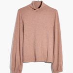 Madewell Heathered Rose Bubble-Sleeve Swing Turtleneck Sz Medium Photo 1