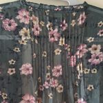 American Eagle  Dark Sage Floral Oversized Kimono Photo 4