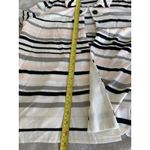 Ming Wang MING‎ WANG Slinky Pink Black White Stripe Open Front Cardigan Size L Photo 4