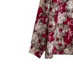 Vintage DONNKENNY Women Top Red Tan Paisley‎ Button Up Career Mature 80s Cottage Size undefined Photo 9