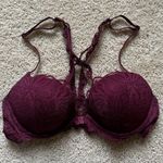 PINK - Victoria's Secret Victoria Secrets Pink WEAR EVERYWHERE PUSH-UP BRA in Maroon Lace Photo 0