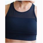 Zyia  Active Medium All Star Black Sports Bra Mesh Detailing Back Zip Closure Photo 2