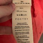 Poetry  short-sleeve v-neck midi dress linen size 10 oversized lagenlook minimal Photo 13