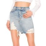 GRLFRND Rhoda Distressed Denim Mini Skirt Size 24 EUC Photo 0