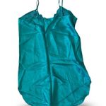 90s Vtg Intimate Moods Turquoise Green Satin Chemise Size M Photo 5