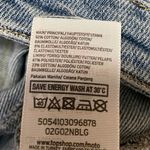 Topshop Moto Womens Blue Straight High Waist Frayed Raw Hem Denim Jeans Pants 26 Photo 4