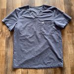 FIGS  Gray V-Neck Scrub Top Photo 1