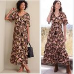 Soft Surroundings  Marissa Tassel Tiered Floral Maxi Dress Size 6 Photo 1