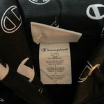 Champion Black and White Logo Hoodie Sweatshirt Women’s Size Medium Photo 3