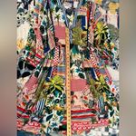 LULALIFE L Australian Boho Boutique Tropical Dress Green Size L Photo 10