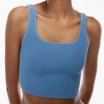 Aritzia • Babaton Sculpt Knit Squareneck Cropped Tank blue small Photo 0