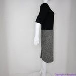 Talbots black gray half sleeve back V neck dress, 6 Photo 16