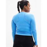 Athleta New  M Momentum Seamless Top Cornflower Blue Medium Regular Photo 3