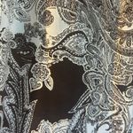 IMAN Easywear Pants SZ LG Brown Gold Trim Paisley Slinky Wide Leg Elastic Waist Photo 8