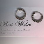 Handmade Exquisite 925 Sterling Silver Hoop Zircon Earrings Photo 2