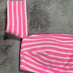 Aerie swim top pink white striped medium Photo 1
