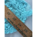 Blue Sheer Embroidered Lace Top Womens Medium Floral Boho Festival Layer Beach Photo 11