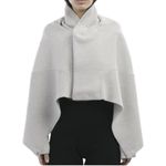 NFP Studio Women’s 4 L Taupe Gray Merino Wool Knit Convertible Sweater Cardigan Size L Photo 12