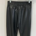 Joseph Ribkoff  Black Faux Leather Joggers Photo 6