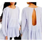 American Eagle Soft Purple Tiered Babydoll Tunic Long Sleeve Small Y2K Photo 1