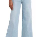Good American  Good Waist Palazzo Wide Leg Jeans Size 10 Tall Light Wash Photo 0