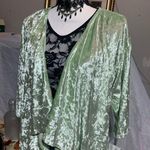 LuLaRoe  Shirley Lime Green Velour Duster Photo 1