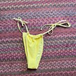 LA Hearts NWOT  YELLOW STRING BIKINI CHEEKY THONG BOTTOM SWIM Photo 0