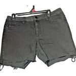 Seven7 Weekend Shorts Womens 10 Black Denim Cutoff Distressed School Summer Photo 0