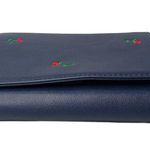 Urban Expression Urban Expressions Blue Vegan Leather Cross Body Clutch Purse Gold Chain Strap Photo 7