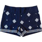 LOFT Outlet Women's Navy Blue‎ Embroidered Chino Shorts Size 6 Blue Photo 0